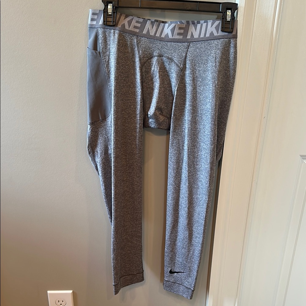 Nike Heather Gray Athletic Leggings